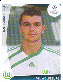 Jan Simunek VfL Wolfsburg samolepka UEFA Champions League 2009/10 #130